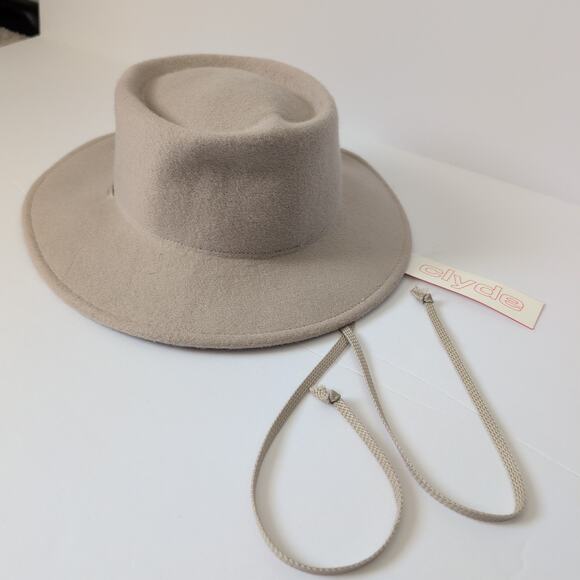 NWT Clyde Wool Felted Telescope Hat OS Made in NY Alabaster Grey Rancher $348 - Picture 5 of 10